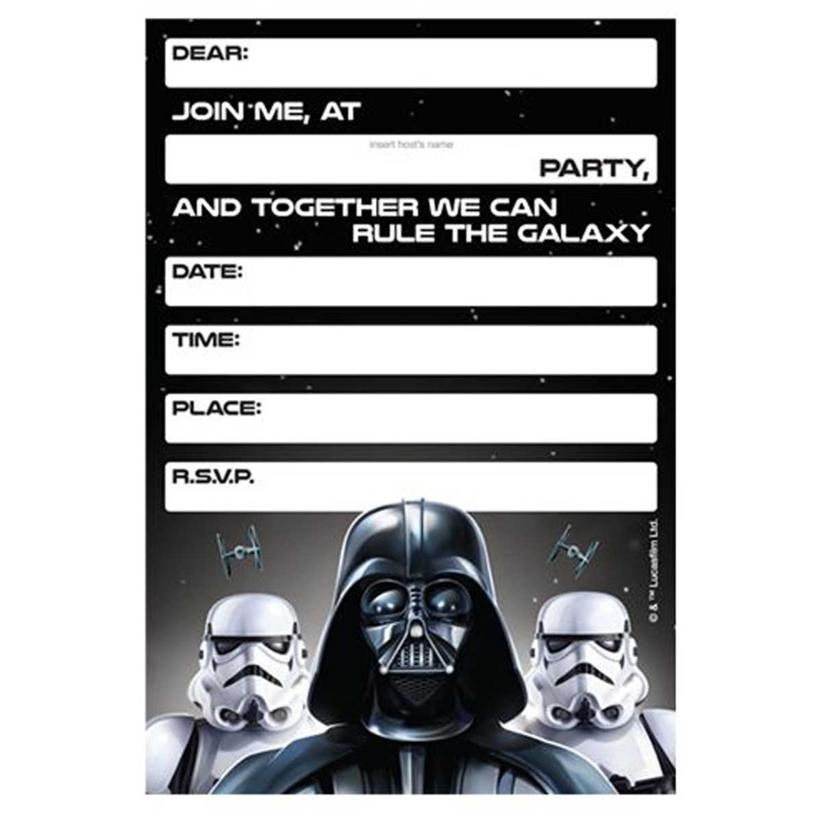 Star Wars Party Invitations