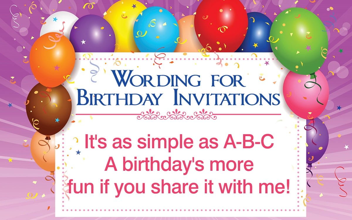 Beautiful Wordings For Birthday Invitation Cards