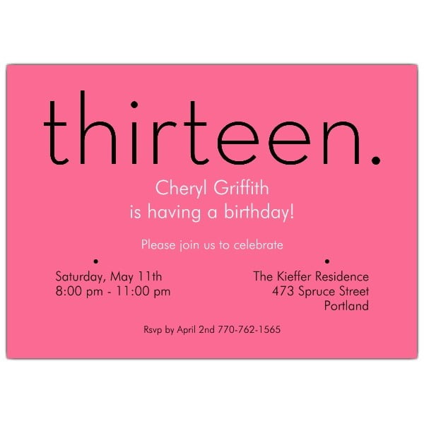13th Birthday Party Invitations 13th Birthday Party Invitations 13th Birthday Party Invitations 13th Birthday Party Invitations