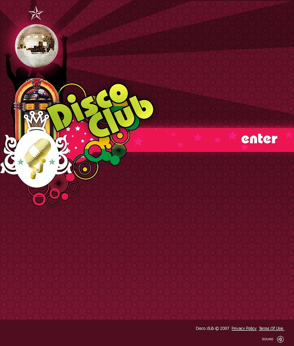 Website Template  16909 Disco Night Club Custom Website Template