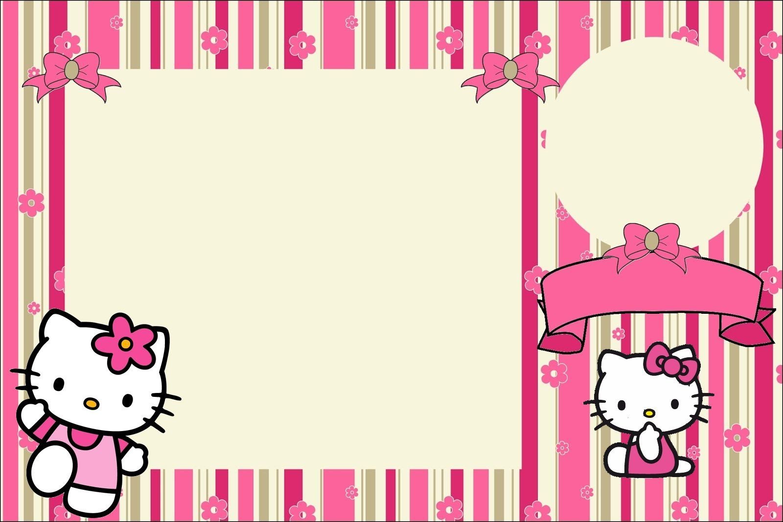 Layout Hello Kitty Invitation Template Blank