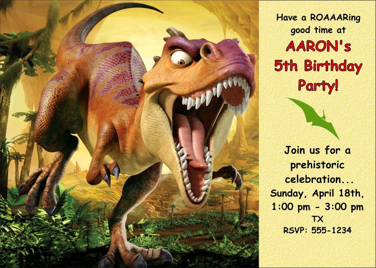 Free Printable Dinosaur Birthday Invitations