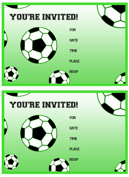 Soccer Invitation Template Free Soccer Invitation Template Free