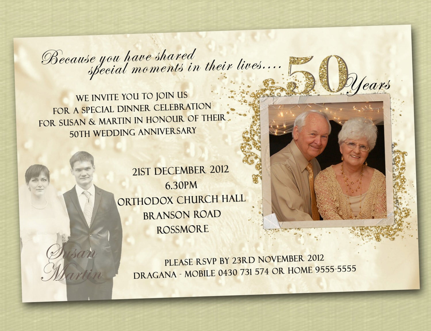 50th Wedding Anniversary Invitation 50th Wedding Anniversary