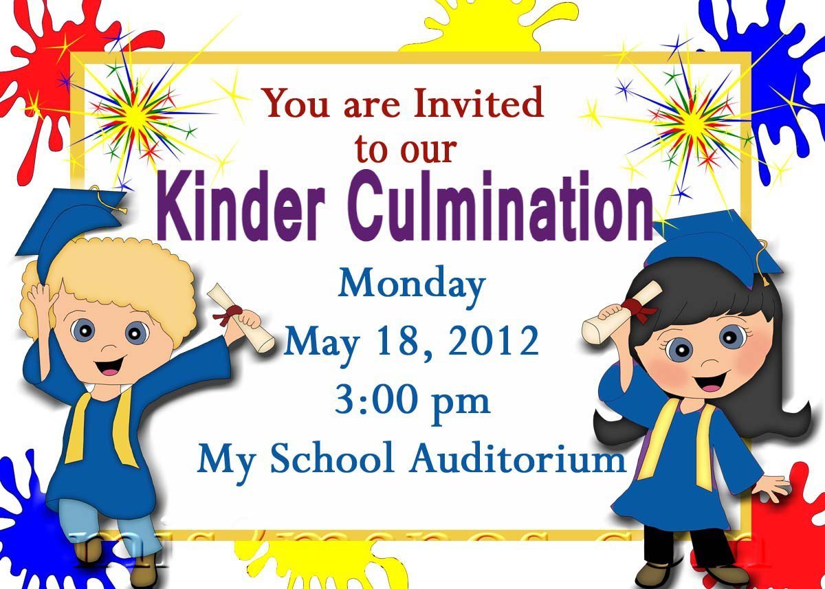 Preschool Graduation Invitations Printable Invites Personalized
