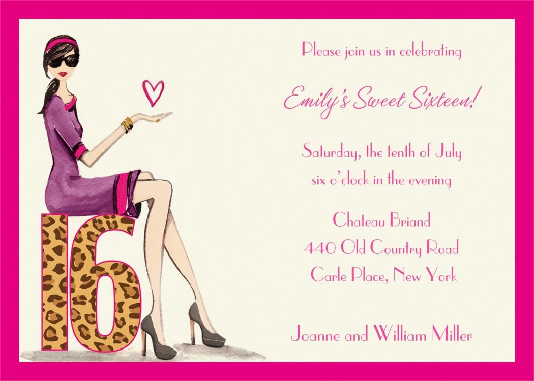 Download Free Template Sweet 16 Birthday Invitations Templates