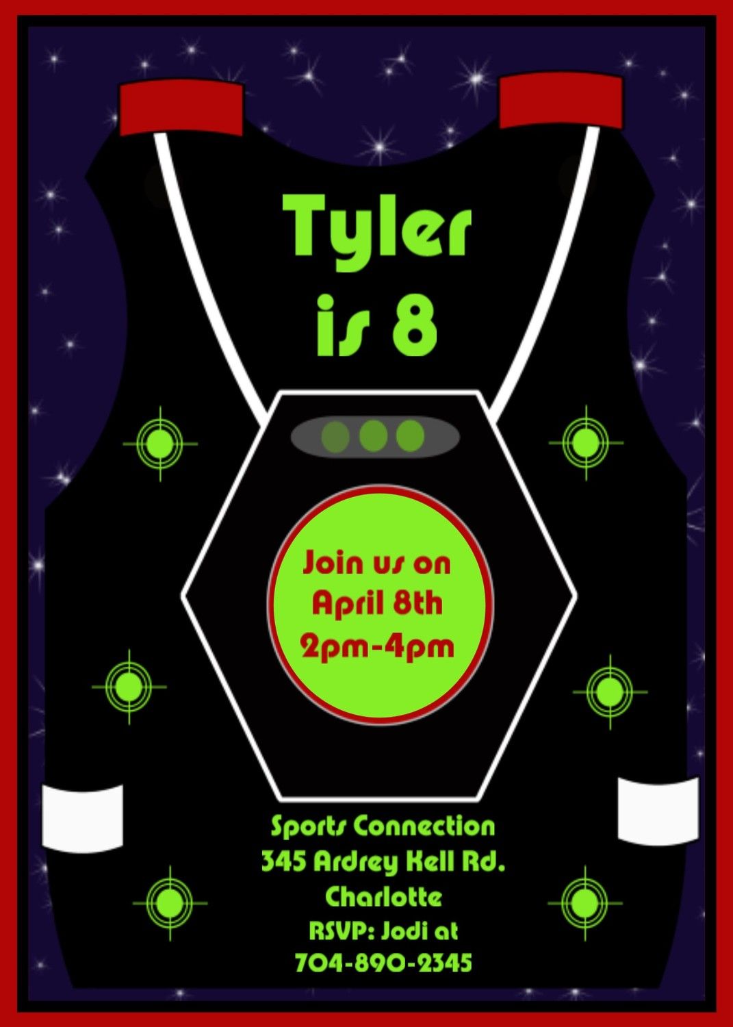 Free Printable Laser Tag Invitations Template