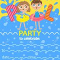 Pool Party Invitation For Kids Free
