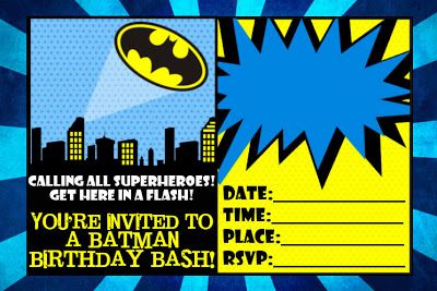 Batman Printable Invitations Free