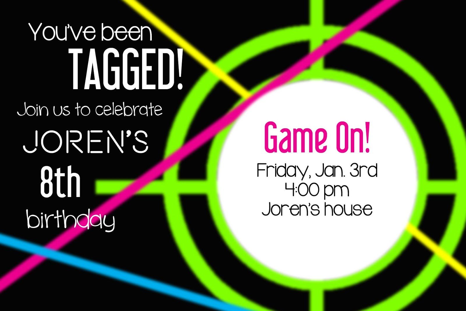 Larcie Bird  Neon Laser Tag {birthday Party}