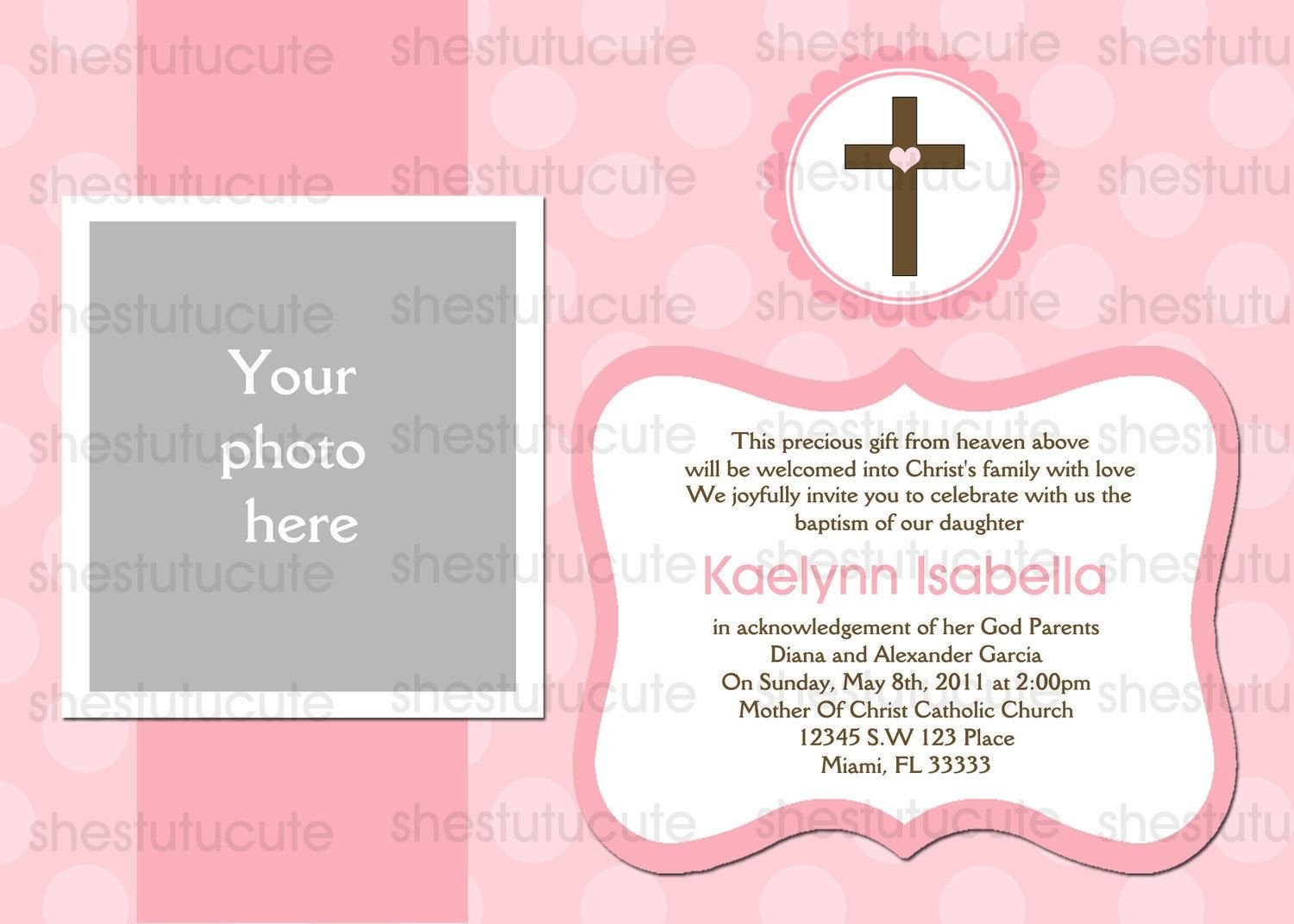 Baptism Invitation Blank Templates For Boy For A Appealing Baptism