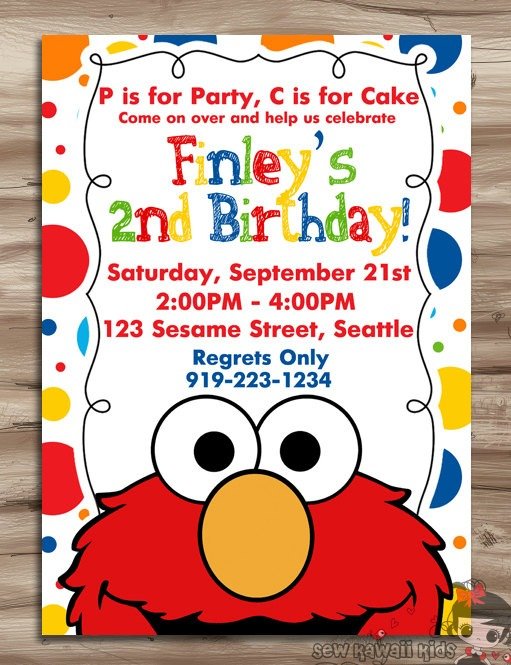 Bccfbadeed Popular Free Elmo Birthday Invitations Template