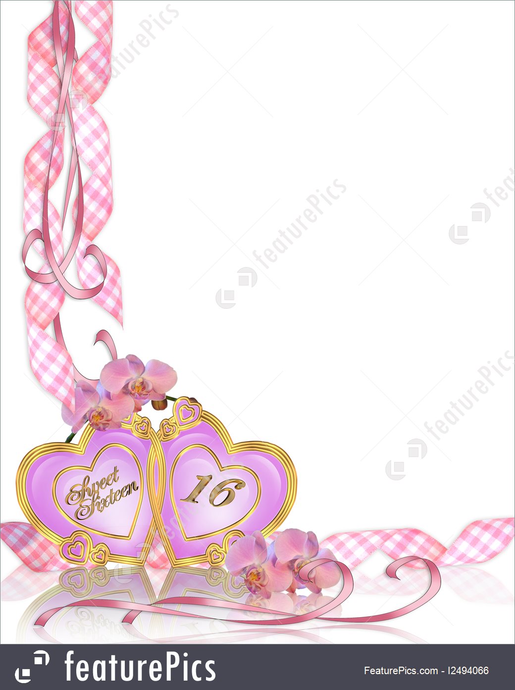 Templates  Sweet 16 Birthday Invitation Border