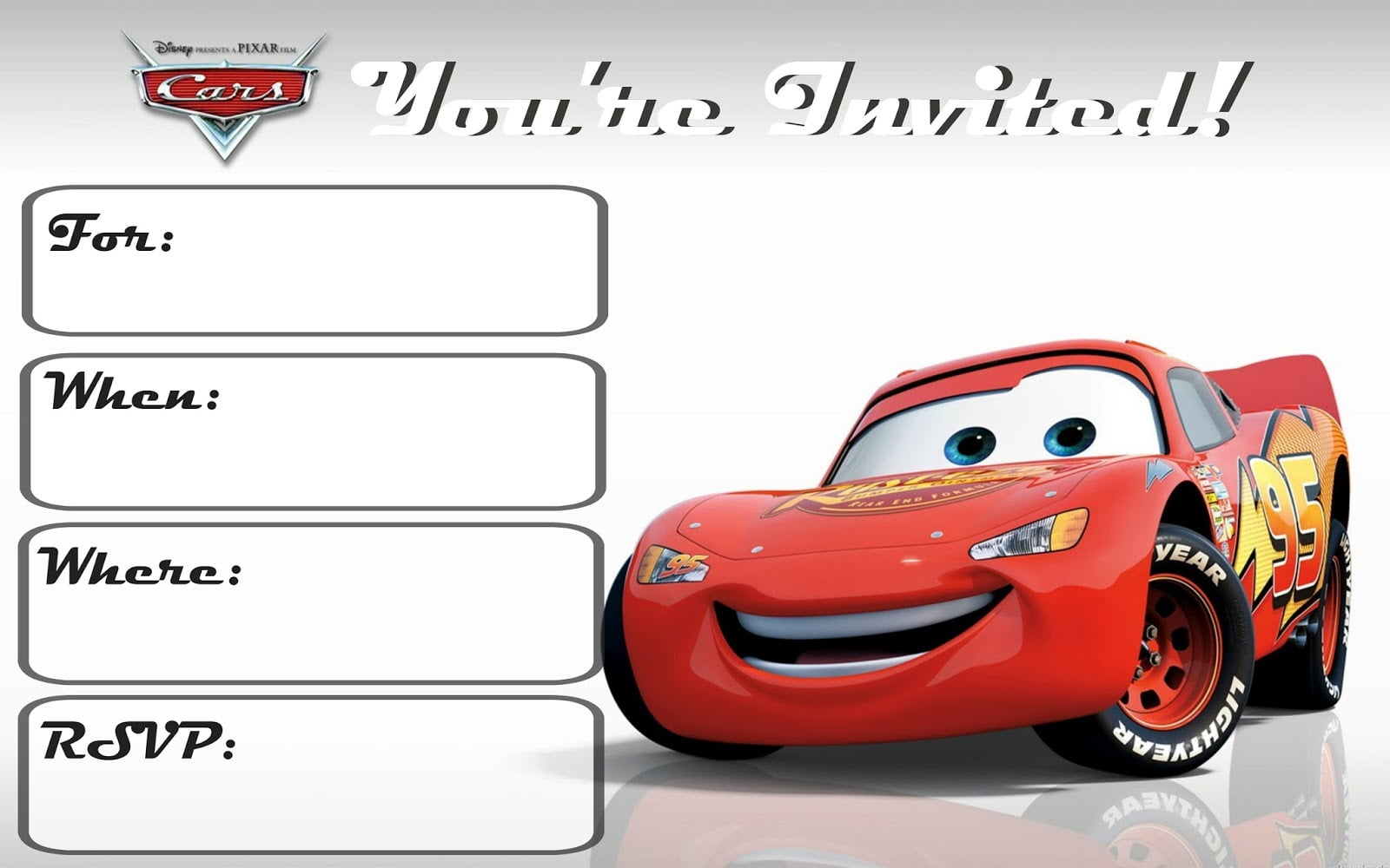 Musings Of An Average Mom  Cars 3  Free Printable Invitations