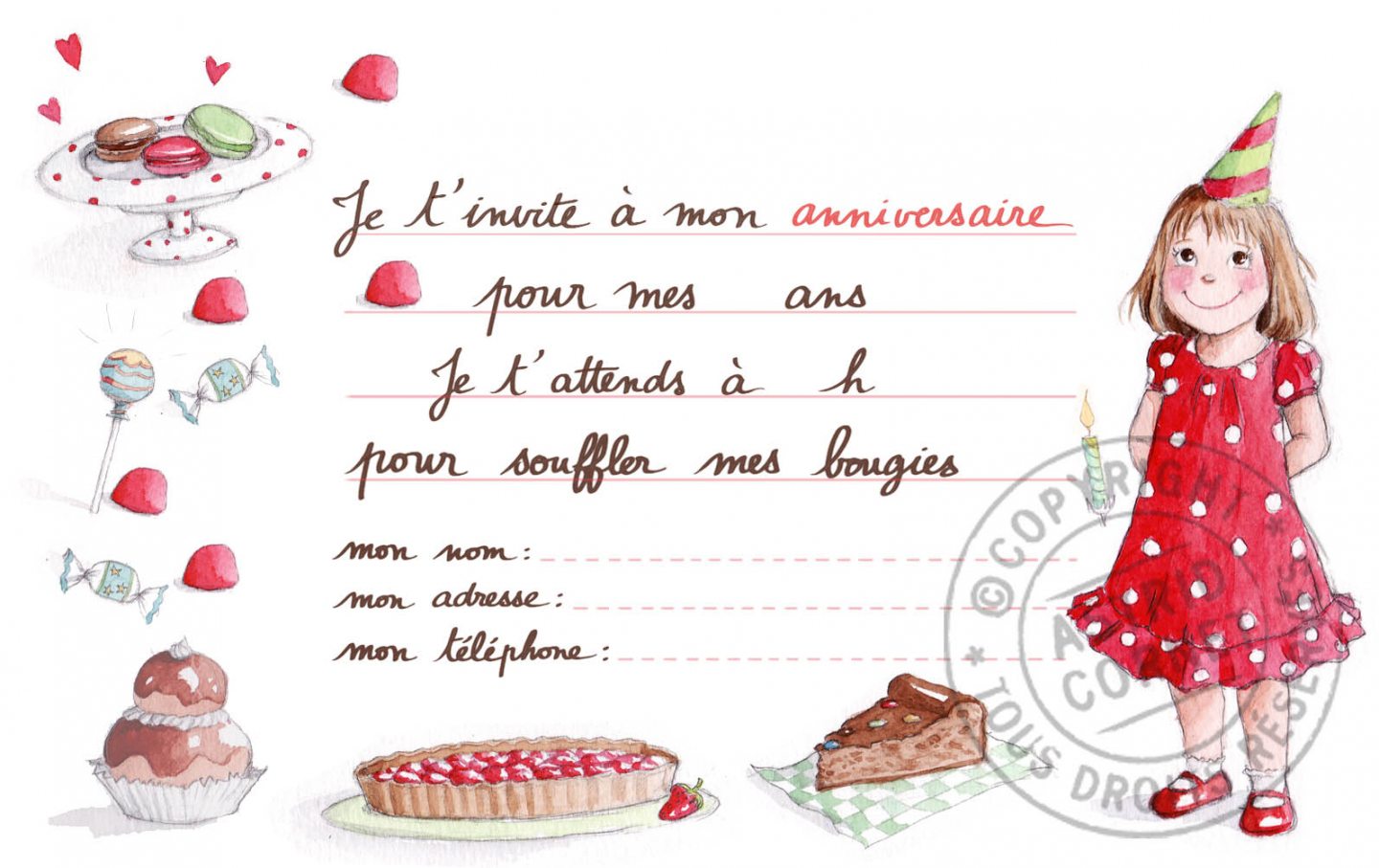 Carte Invitation Anniversaire Enfants Gratuit