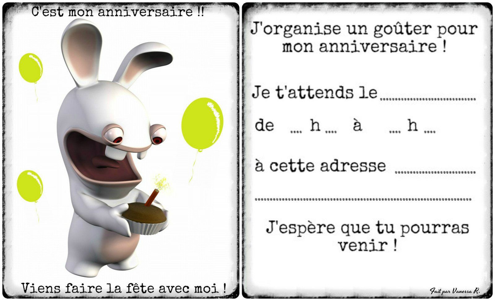 Carte Invitation Anniversaire Enfant