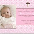 Baby Girl Baptism Invitation Free Template