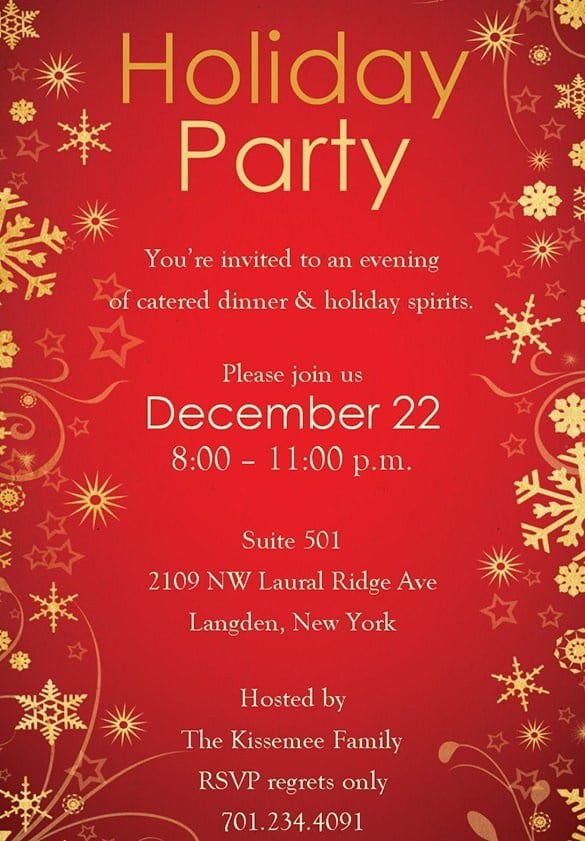 Christmas Invitation Templates Free Download Good With Christmas