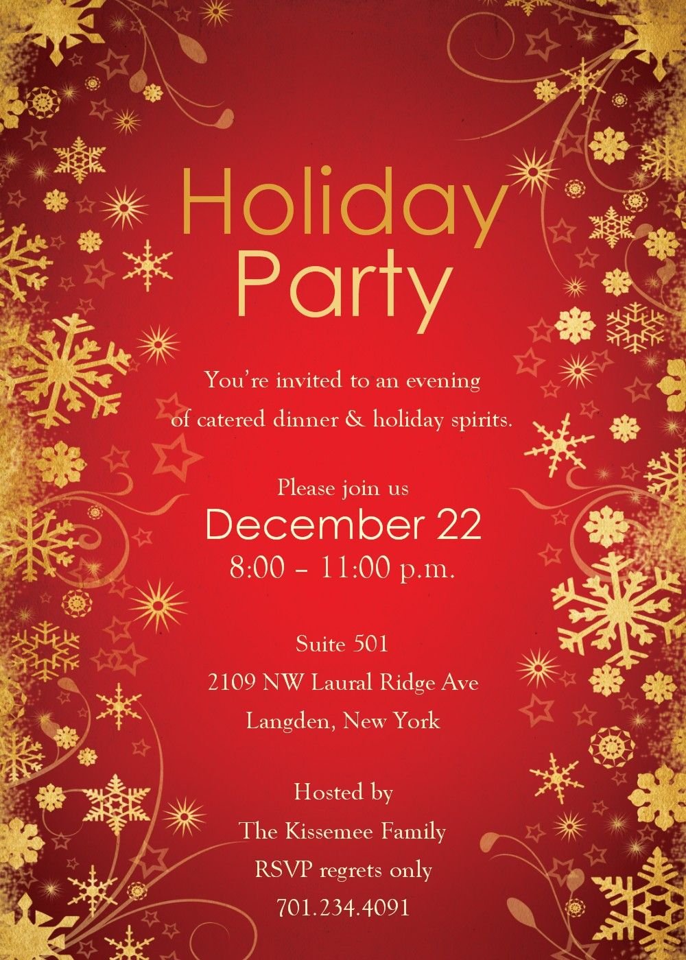 Christmas Party Invitations Templates Word