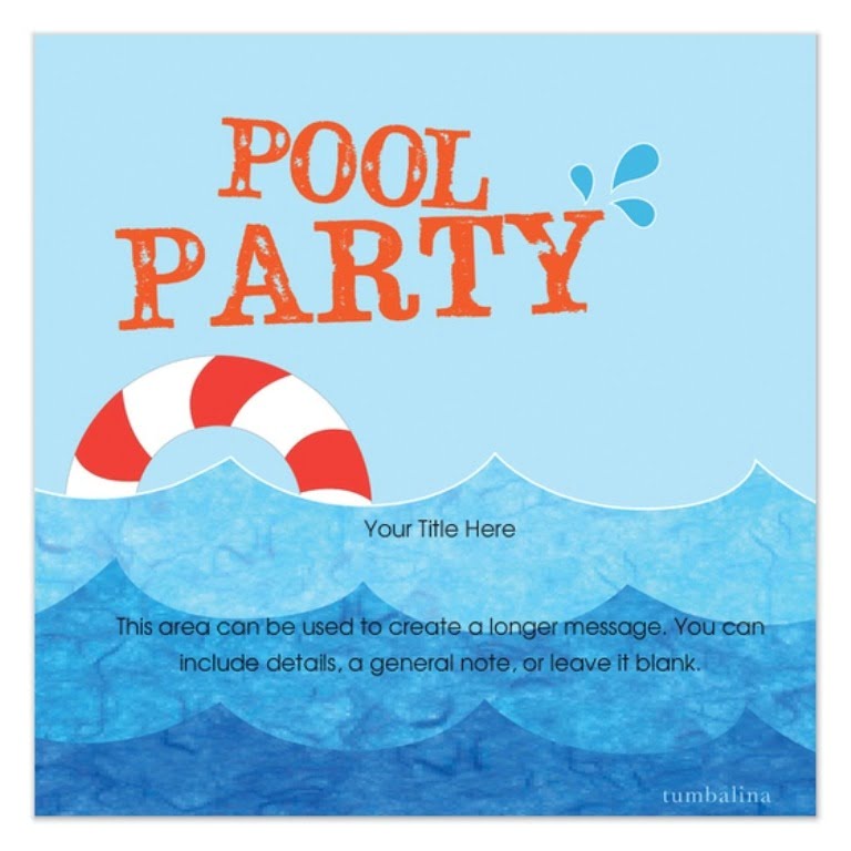 Diy Party Invitations Templates Free Free Pool Party Invitation