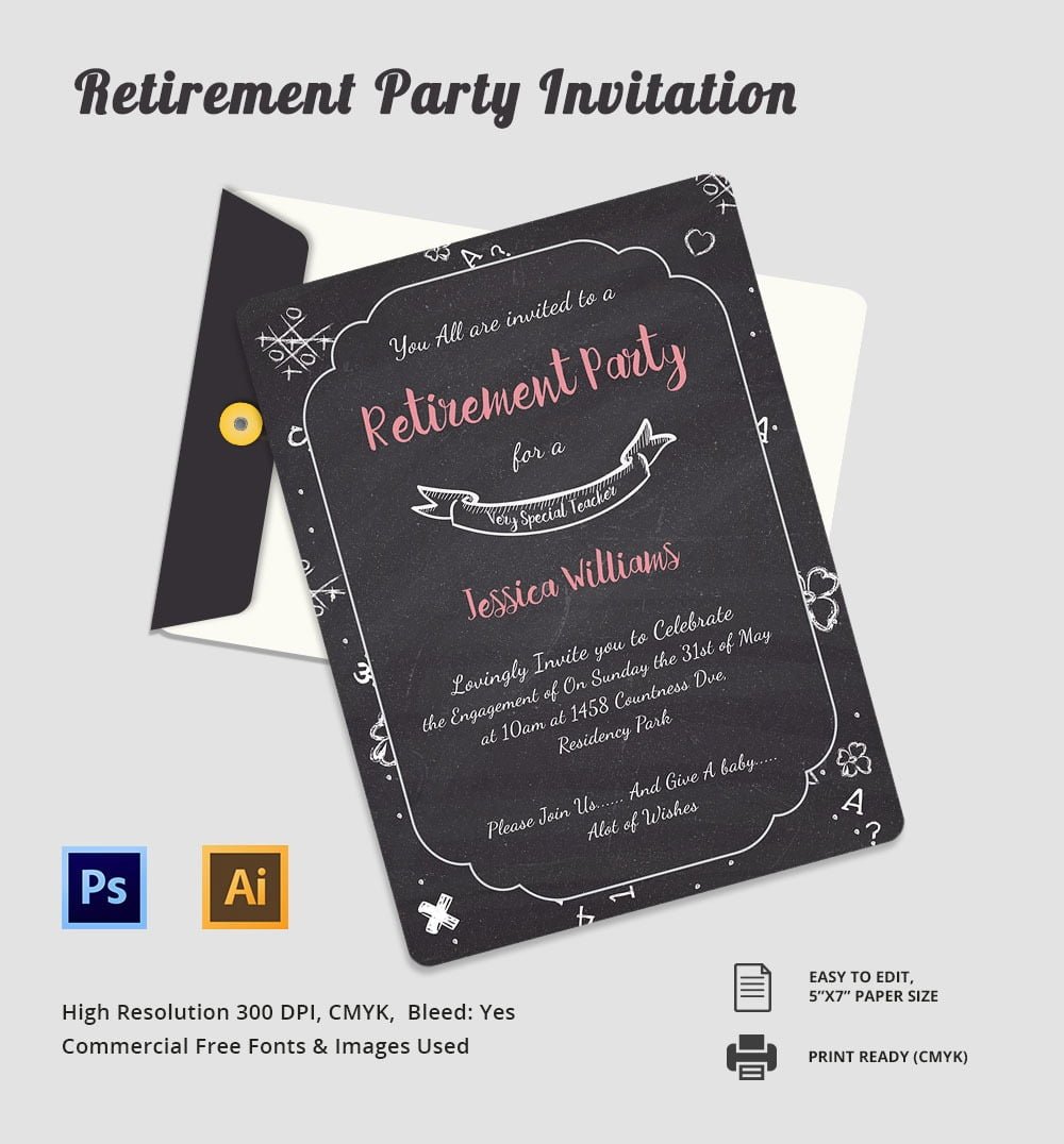 15+ Retirement Invitation Templates