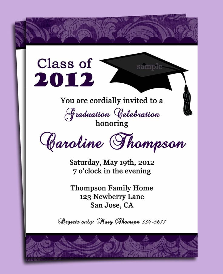 Examples Of Graduation Invitations Examples Of Graduation