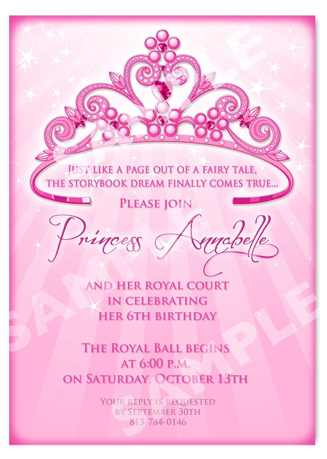 Free Free Template Princess Birthday Party Invitation Wording