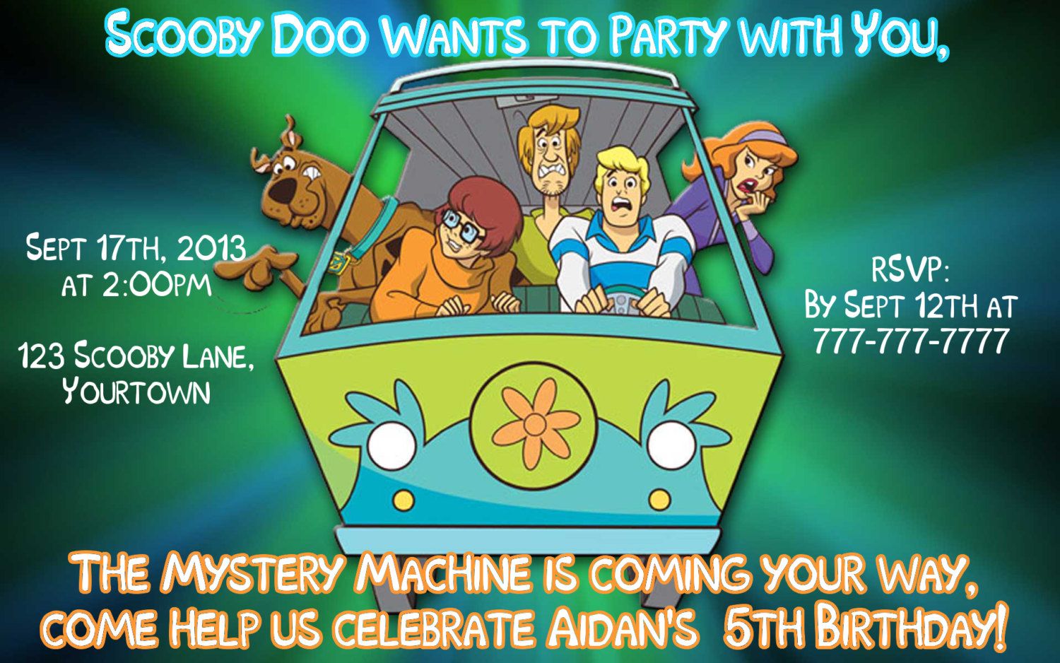 Scooby Doo Invitations Printable Free
