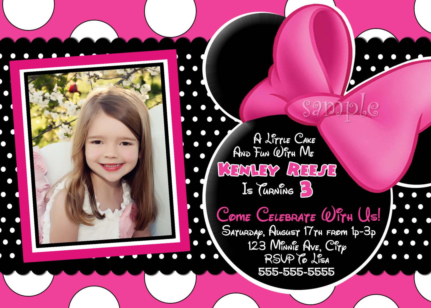 Free Printable Baby Minnie Mouse Birthday Invitations
