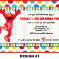 Free Elmo Invitation Download