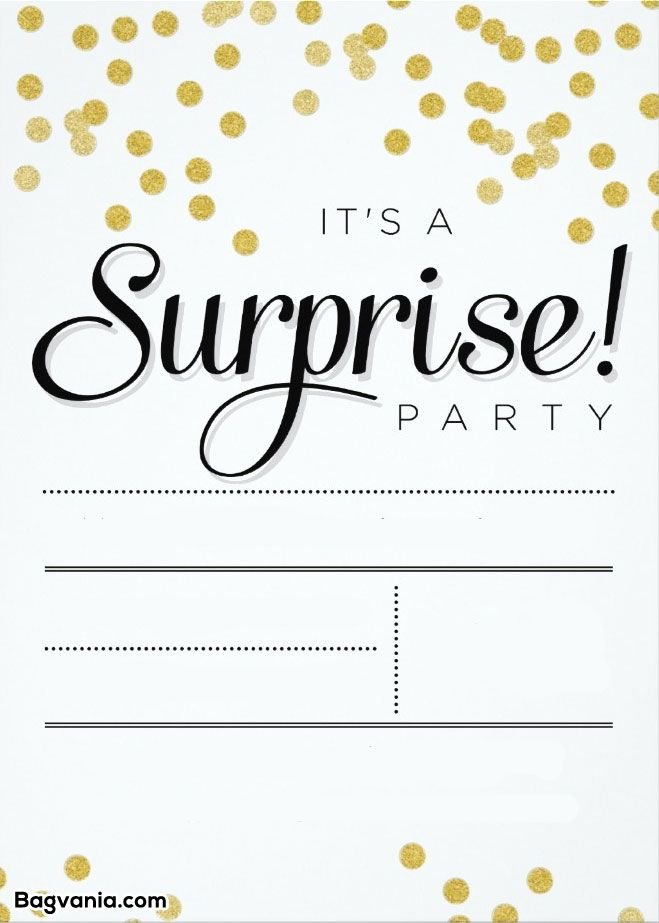 Girl Party Invitations Free Printable Surprise Birthday For