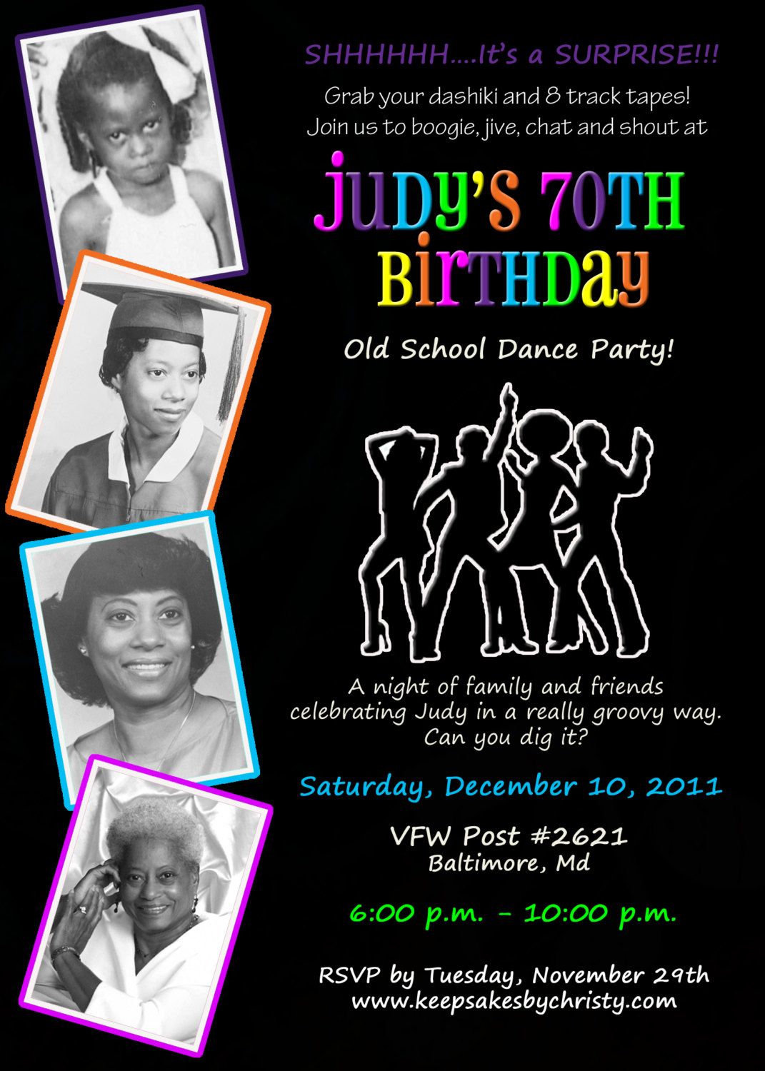 Custom Birthday Invitation Musical Themed