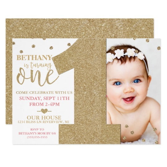 First Birthday Invite Best One Year Old Birthday Invitations