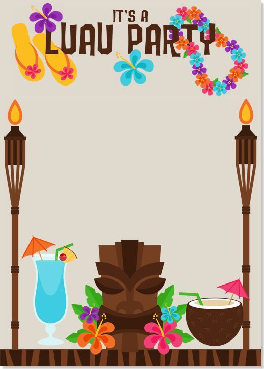 Free Luau Invitation Templates Luxury With Free Luau Invitation