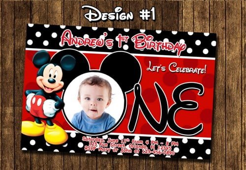 Free Personalized Mickey Mouse Birthday Invitations Good With Free