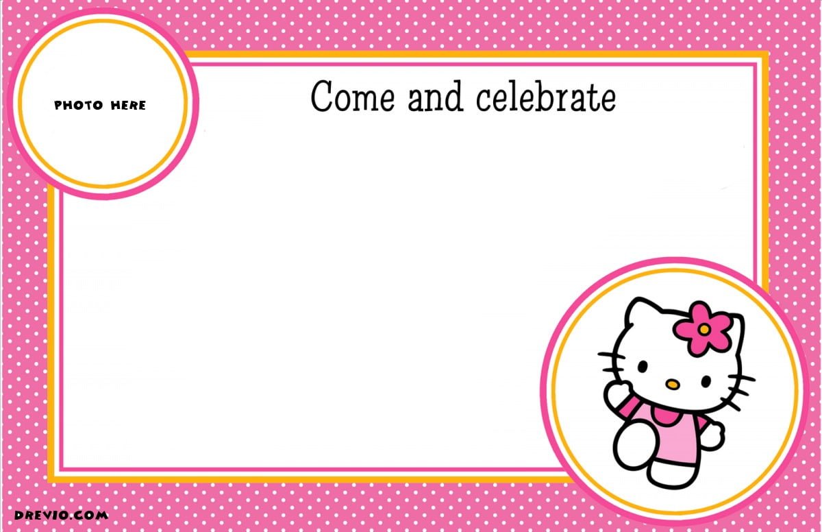 Free Printable Hello Kitty Photo Invitation Template Fresh Hello