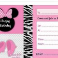 Free Minnie Mouse Printable Birthaday Invitation Template