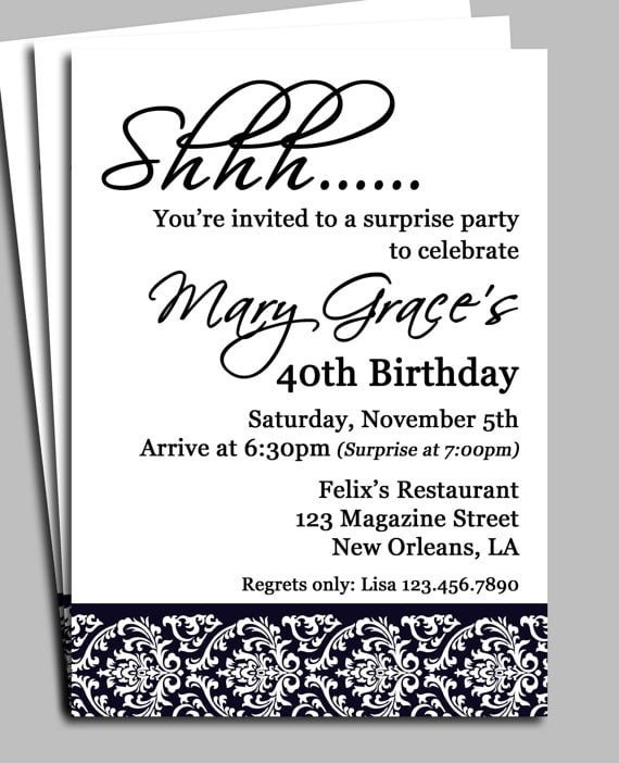 Free Printable Surprise 60th Birthday Invitations Fabulous With