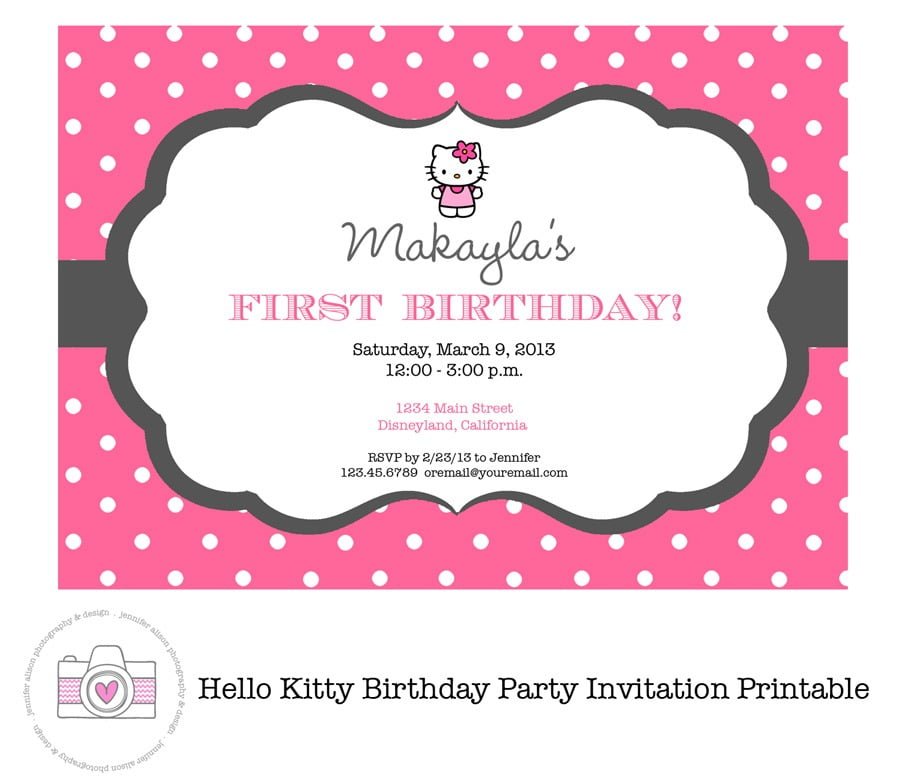 Hello Kitty Invitation Templates Free Download Vintage With Hello