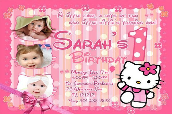 Hello Kitty Invitation Sample