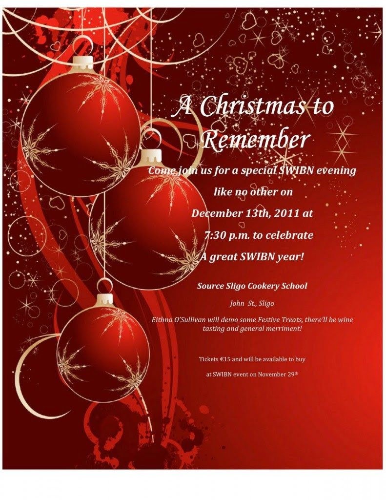 Holiday Invitation Templates Free Download Invitation Format