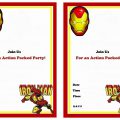 Iron Man Inviataion Templates