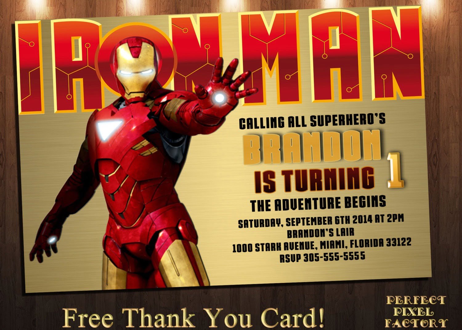Iron Man Birthday Invitation Template 8 Â» Happy Birthday World