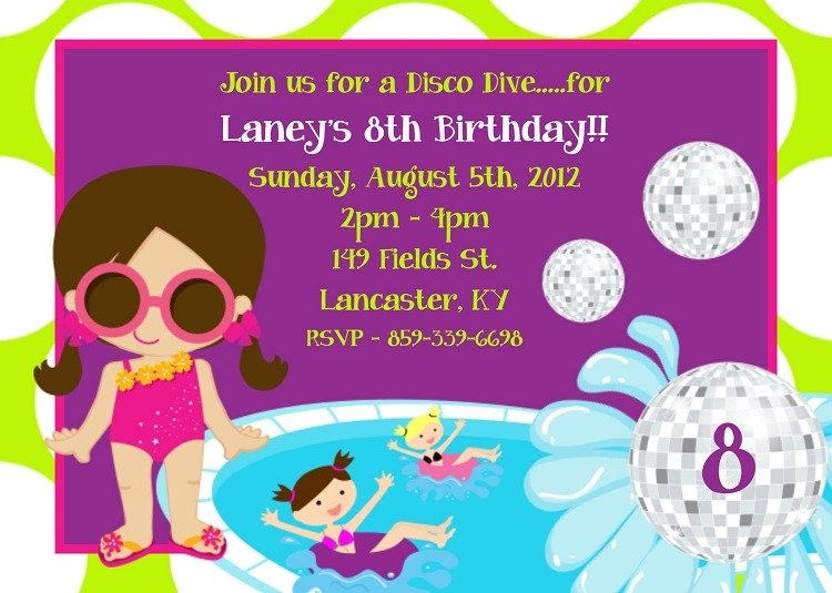 Ffdaeffdfc Best Kids Pool Party Invitation