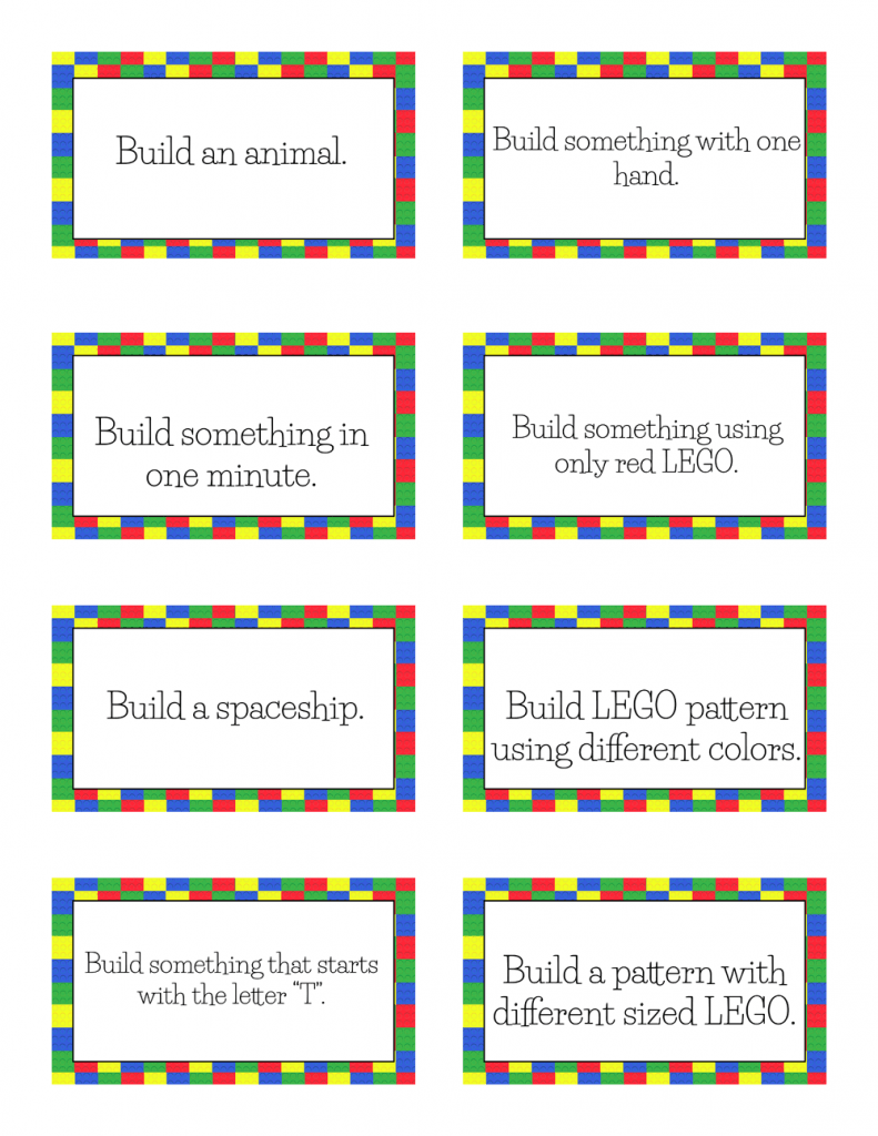 Free Printable Lego Challenge Cards!