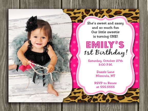 Fs Luxury Leopard Birthday Invitations