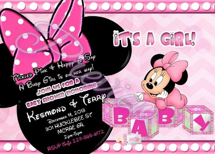 Minnie Mouse Baby Shower Invitations Printables Free Printable