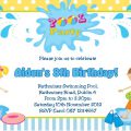 Sample Kids Pool Party Invitation