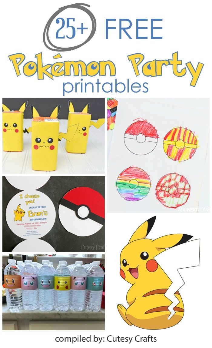25+ Free Pokemon Party Printables