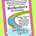 Sample Birthday Invitation For Pool Party
